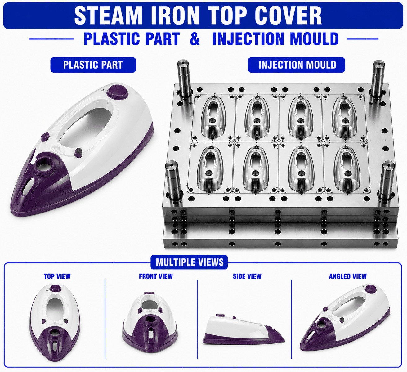 Steam Iron Plastic Top Cover Mould and Moulding Service